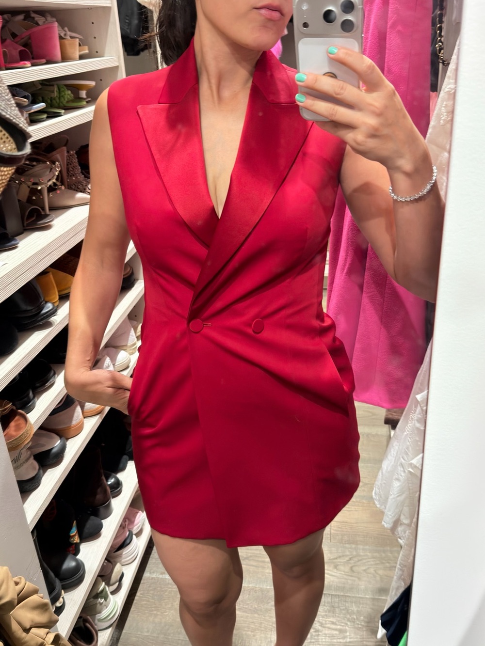 Christian Dior Red Vest Mini Dress
